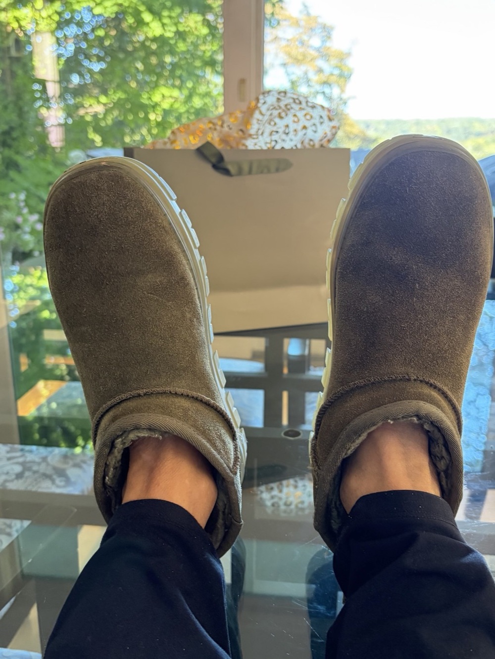 Ugg Green Mini Clear Soles